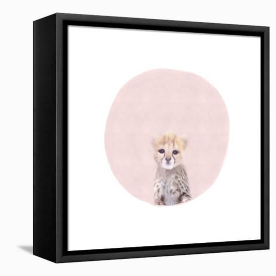 Baby Cheetah Pink-Leah Straatsma-Framed Stretched Canvas