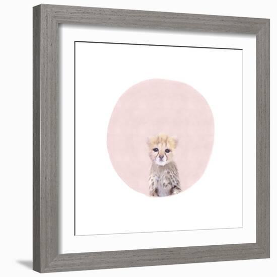 Baby Cheetah Pink-Leah Straatsma-Framed Art Print