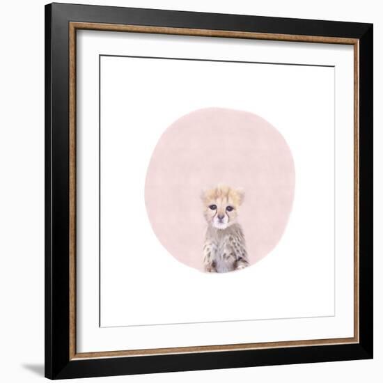 Baby Cheetah Pink-Leah Straatsma-Framed Art Print