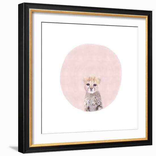 Baby Cheetah Pink-Leah Straatsma-Framed Art Print