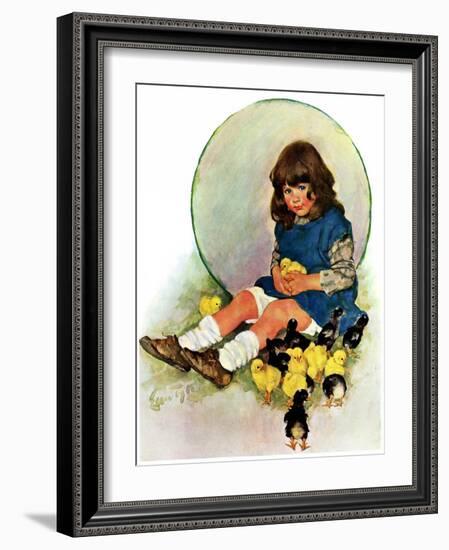 "Baby Chicks,"May 7, 1932-Ellen Pyle-Framed Giclee Print