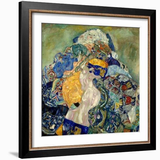 Baby (Cradl)-Gustav Klimt-Framed Giclee Print