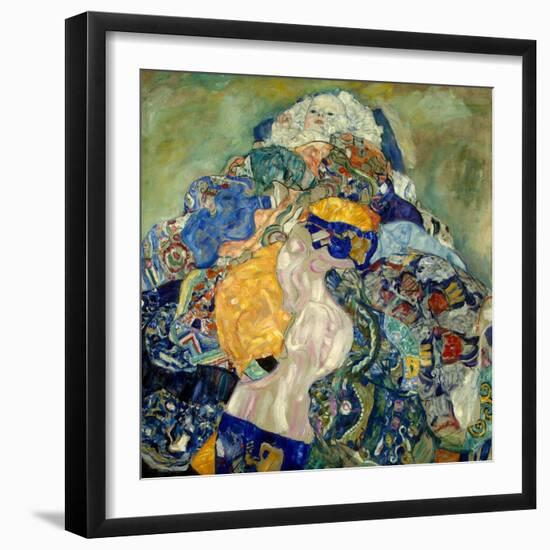 Baby (Cradl)-Gustav Klimt-Framed Giclee Print