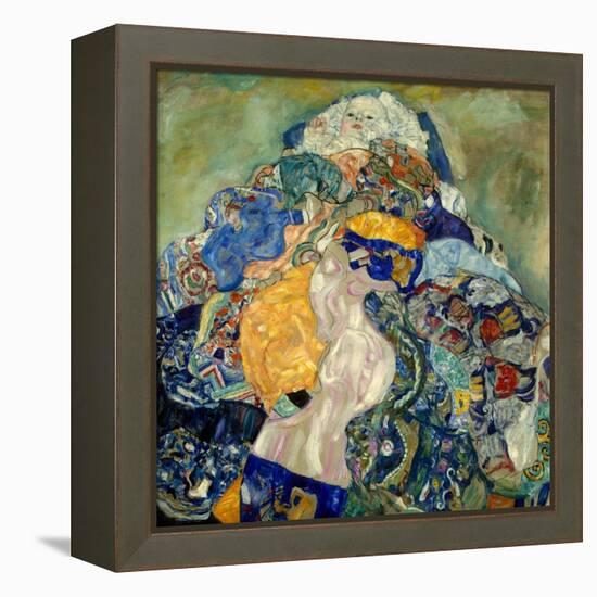 Baby (Cradle). 1917 - 18-Gustav Klimt-Framed Premier Image Canvas