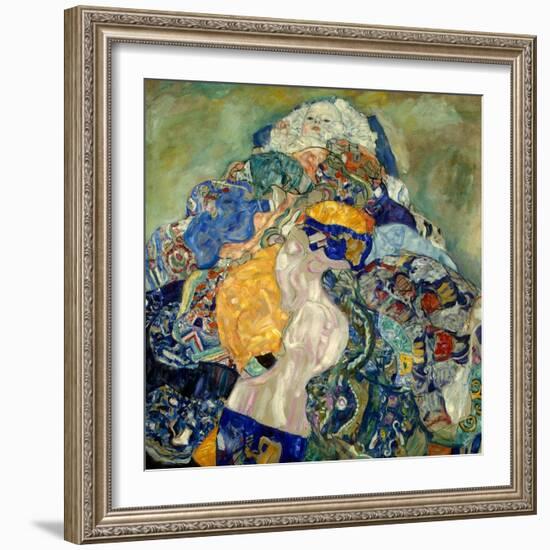 Baby (Cradle). 1917 - 18-Gustav Klimt-Framed Giclee Print