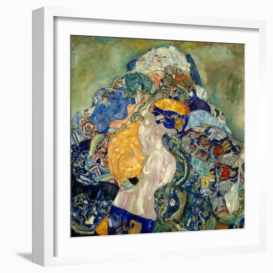 Baby (Cradle). 1917 - 18-Gustav Klimt-Framed Giclee Print