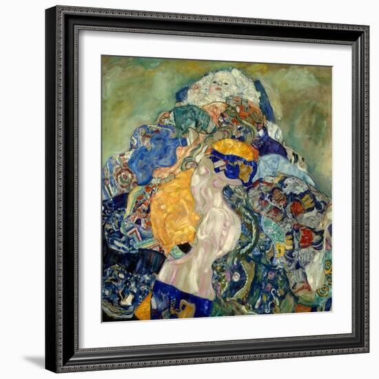 Baby (Cradle). 1917 - 18-Gustav Klimt-Framed Giclee Print