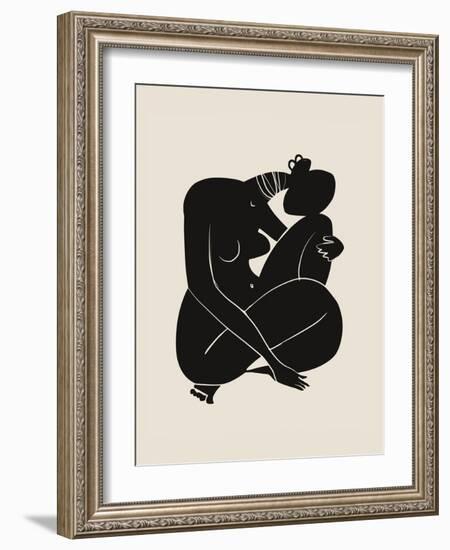 Baby Curl African Nude in Black-Little Dean-Framed Photographic Print