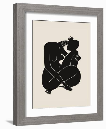 Baby Curl African Nude in Black-Little Dean-Framed Photographic Print