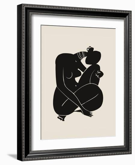 Baby Curl African Nude in Black-Little Dean-Framed Photographic Print