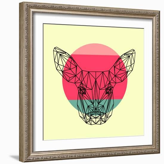 Baby Deer and Sunset-Lisa Kroll-Framed Art Print