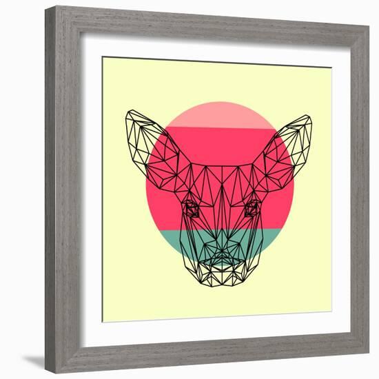 Baby Deer and Sunset-Lisa Kroll-Framed Art Print