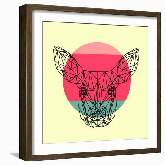 Baby Deer and Sunset-Lisa Kroll-Framed Art Print