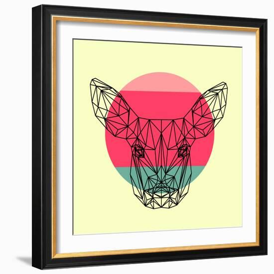 Baby Deer and Sunset-Lisa Kroll-Framed Art Print