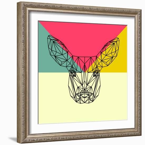 Baby Deer Polygon-Lisa Kroll-Framed Art Print