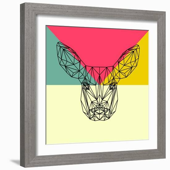 Baby Deer Polygon-Lisa Kroll-Framed Art Print