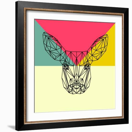 Baby Deer Polygon-Lisa Kroll-Framed Art Print