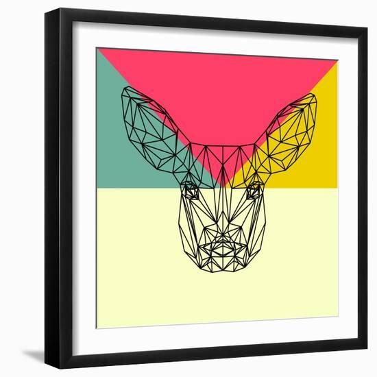 Baby Deer Polygon-Lisa Kroll-Framed Art Print