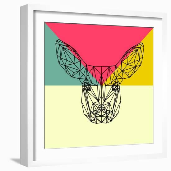 Baby Deer Polygon-Lisa Kroll-Framed Art Print