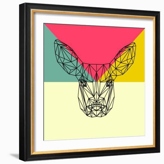 Baby Deer Polygon-Lisa Kroll-Framed Art Print