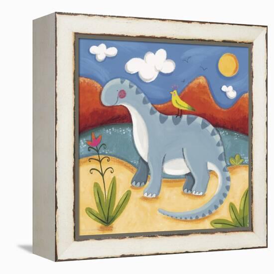 Baby Dippy The Diplodocus-Sophie Harding-Framed Stretched Canvas