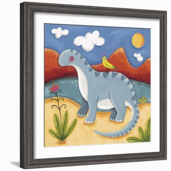 Baby Dippy The Diplodocus-Sophie Harding-Framed Premium Giclee Print