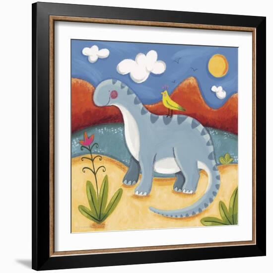 Baby Dippy The Diplodocus-Sophie Harding-Framed Art Print