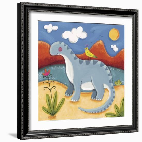 Baby Dippy The Diplodocus-Sophie Harding-Framed Art Print