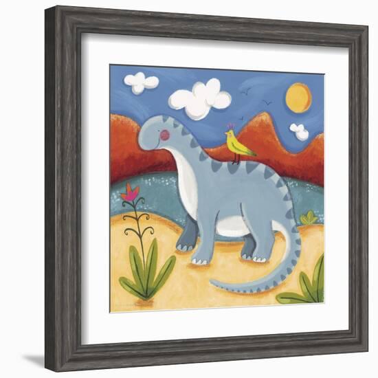 Baby Dippy The Diplodocus-Sophie Harding-Framed Art Print