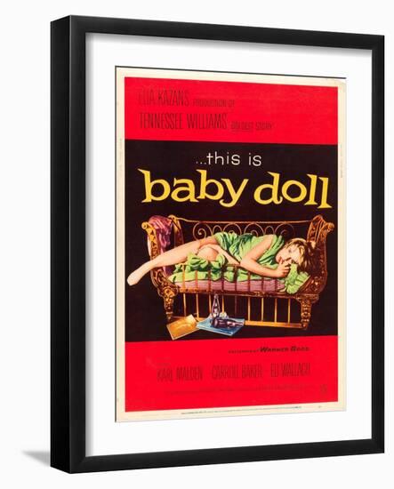 Baby Doll, Carroll Baker on US poster art, 1956-null-Framed Art Print