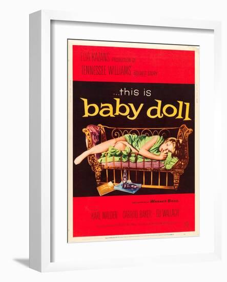 Baby Doll, Carroll Baker on US poster art, 1956-null-Framed Art Print