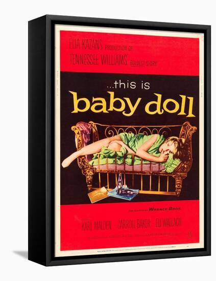 Baby Doll, Carroll Baker on US poster art, 1956-null-Framed Stretched Canvas