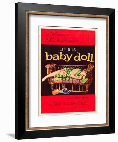Baby Doll, Carroll Baker on US poster art, 1956-null-Framed Art Print