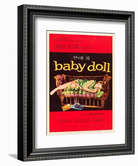 Baby Doll, Carroll Baker on US poster art, 1956-null-Framed Art Print