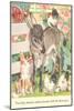 Baby Donkey with Farm Animals-null-Mounted Art Print