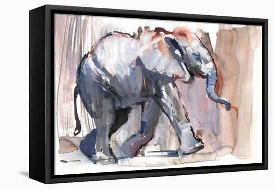Baby Elephant, 2012-Mark Adlington-Framed Premier Image Canvas