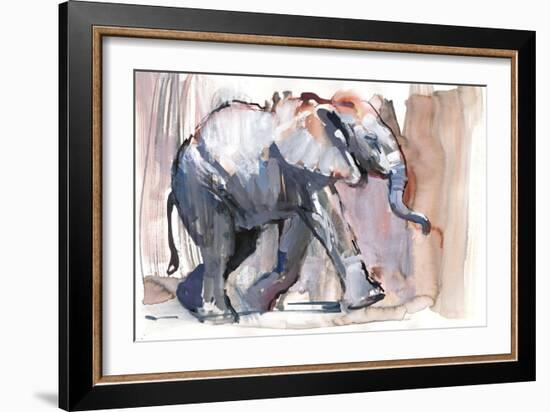 Baby Elephant, 2012-Mark Adlington-Framed Giclee Print