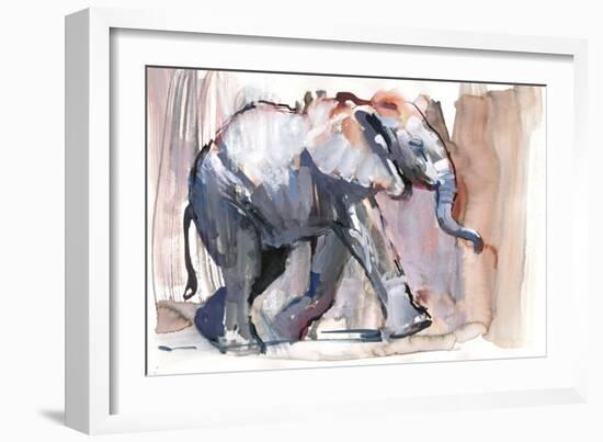 Baby Elephant, 2012-Mark Adlington-Framed Giclee Print