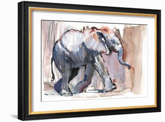 Baby Elephant, 2012-Mark Adlington-Framed Giclee Print