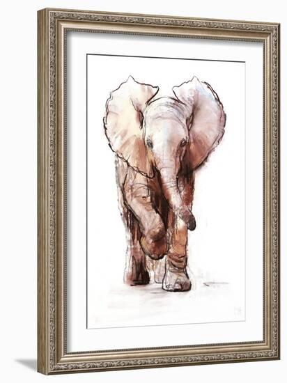Baby Elephant Loisaba 2-Mark Adlington-Framed Giclee Print