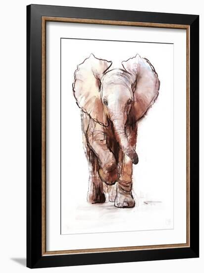 Baby Elephant Loisaba 2-Mark Adlington-Framed Giclee Print