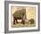 Baby Elephant's First Christmas, Christmas Card, 1890-Unknown Artist-Framed Giclee Print