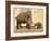 Baby Elephant's First Christmas, Christmas Card, 1890-Unknown Artist-Framed Giclee Print