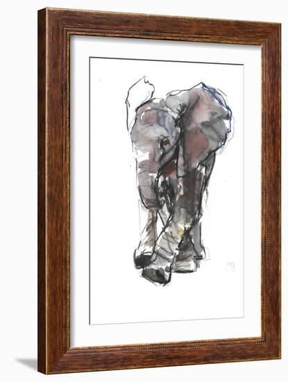 Baby Elephant Study-Mark Adlington-Framed Giclee Print