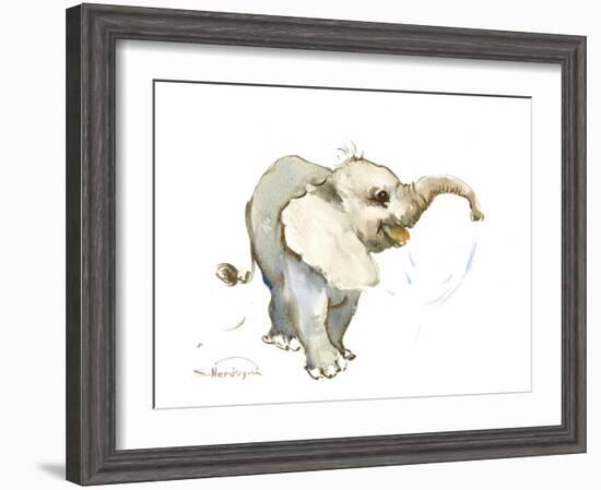 Baby Elephant-Suren Nersisyan-Framed Art Print