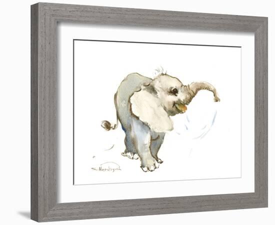 Baby Elephant-Suren Nersisyan-Framed Art Print