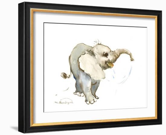 Baby Elephant-Suren Nersisyan-Framed Art Print