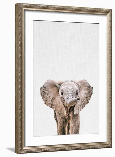 Baby Elephant-Tai Prints-Framed Art Print