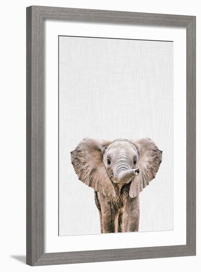 Baby Elephant-Tai Prints-Framed Art Print