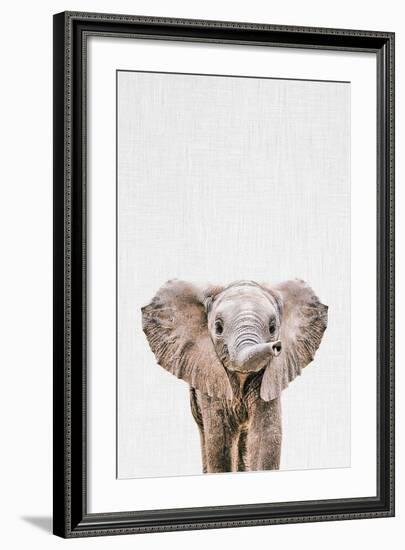 Baby Elephant-Tai Prints-Framed Art Print